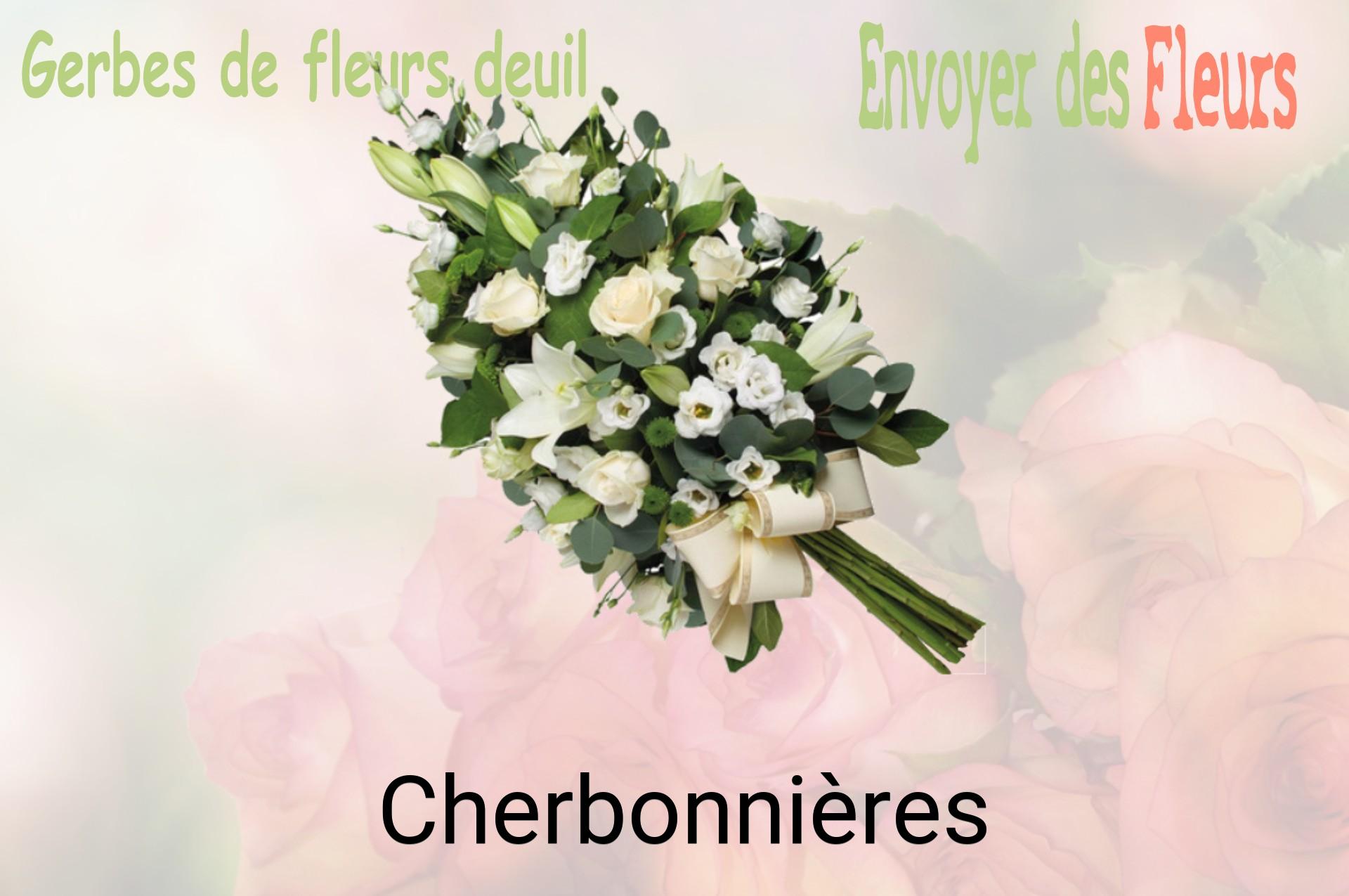 Gerbe de fleurs de deuil livrée à Cherbonnières
